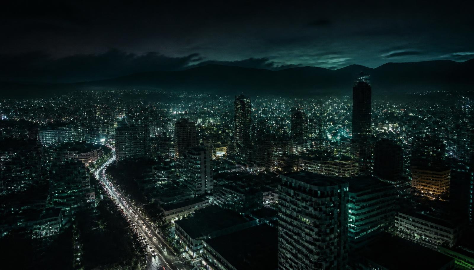 Tirana, Albania at night